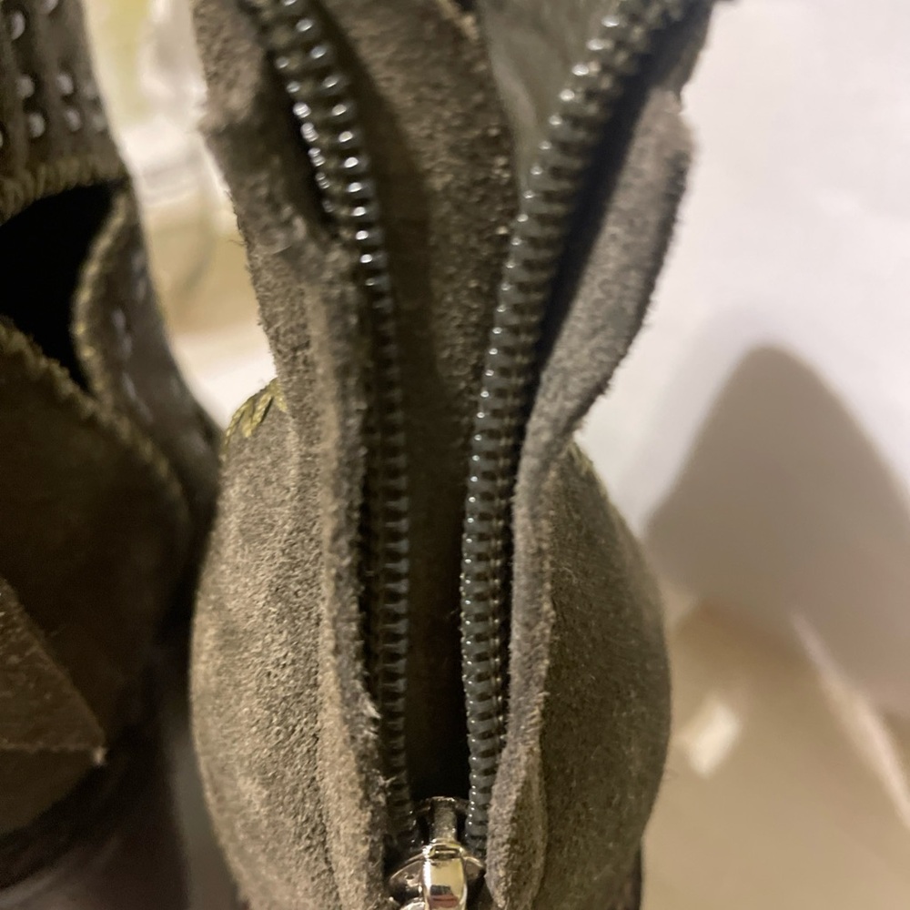 Sbicca Olive Suede Ankle Booties - Picture 8 of 8